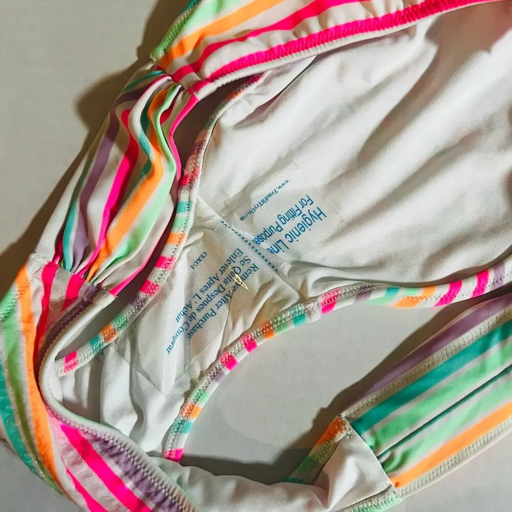 Victoria’s Secret Multicolor Striped Sequin Bikini Bottom Size L Large NEW - Picture 5 of 6